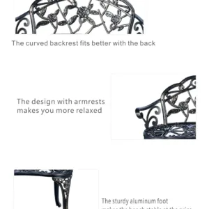 patio bench aluminum 5