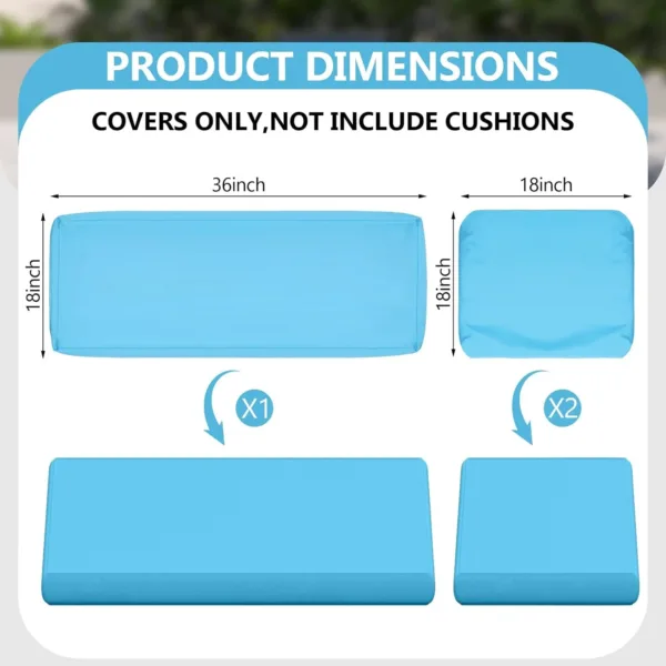 patio cushion covers pack 2