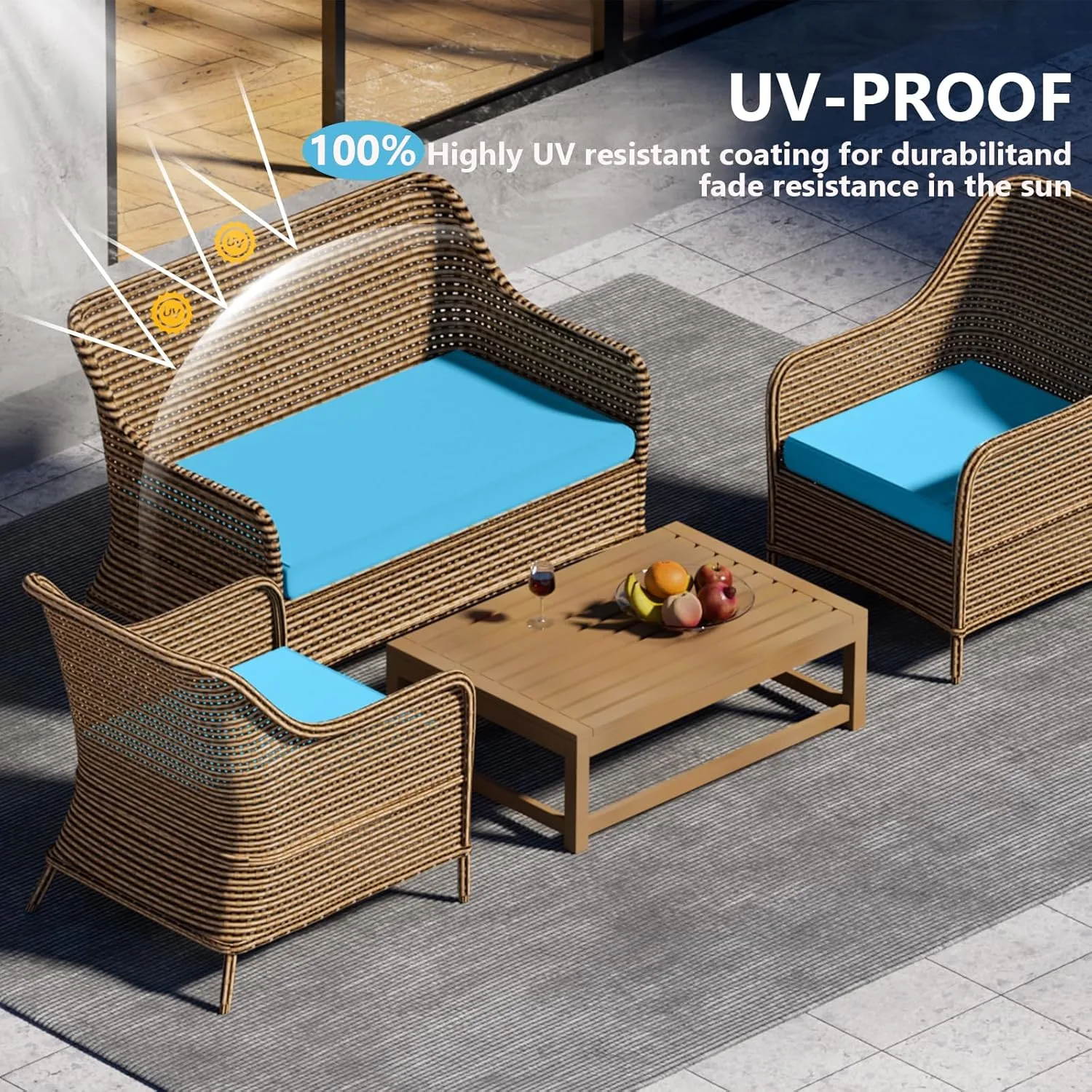 patio cushion covers pack 3