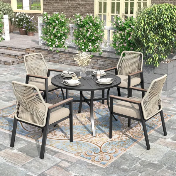 patio dining rattan table 1