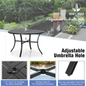 patio dining rattan table 5