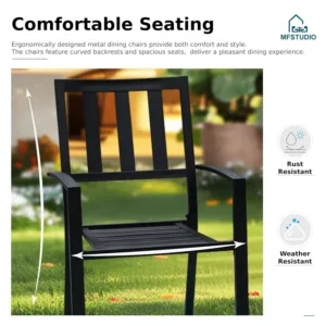 patio dining set metal 6