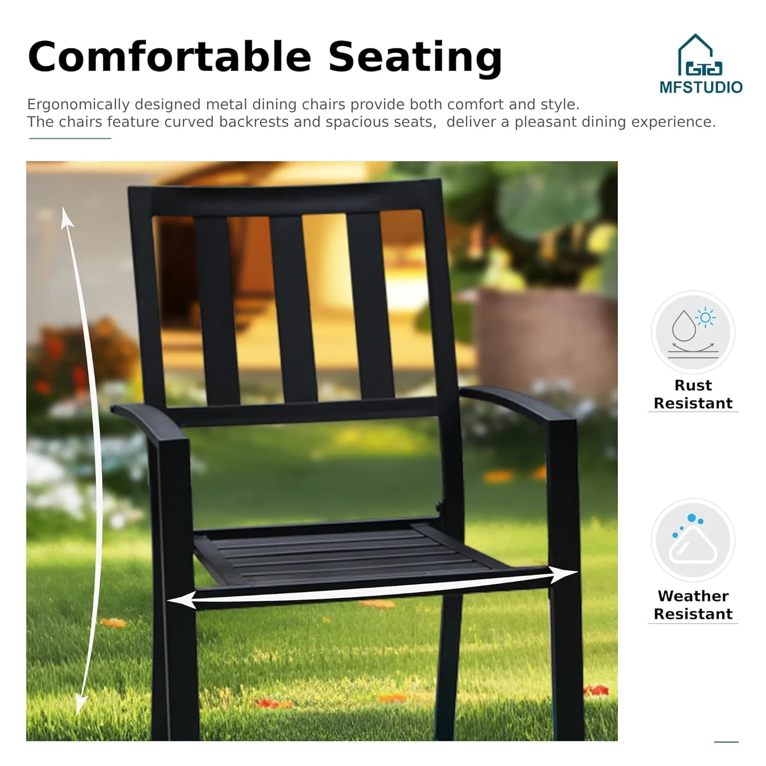 patio dining set metal 6