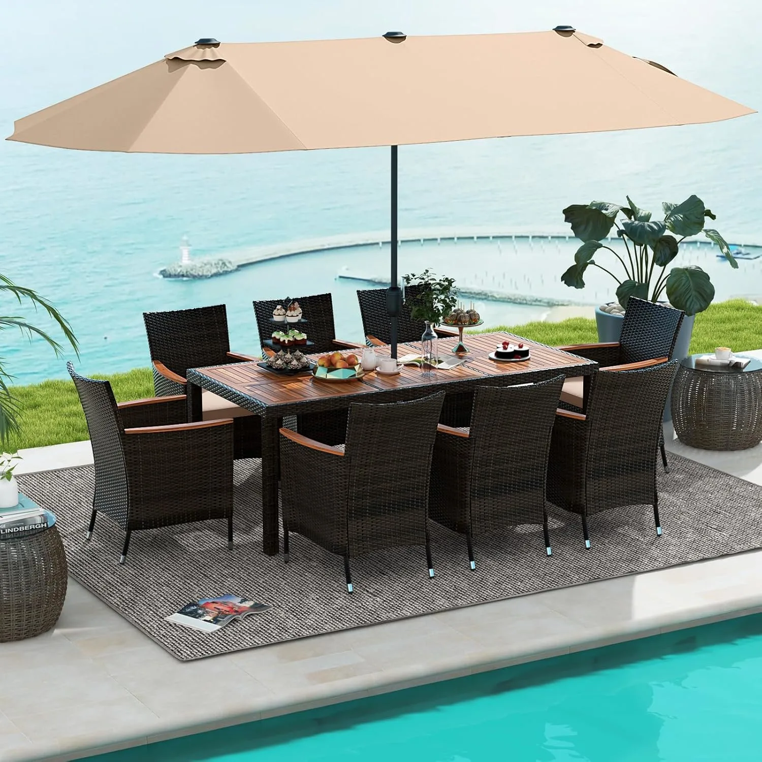 patio dining set umbrella 1