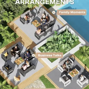 patio furniture set aluminum 3