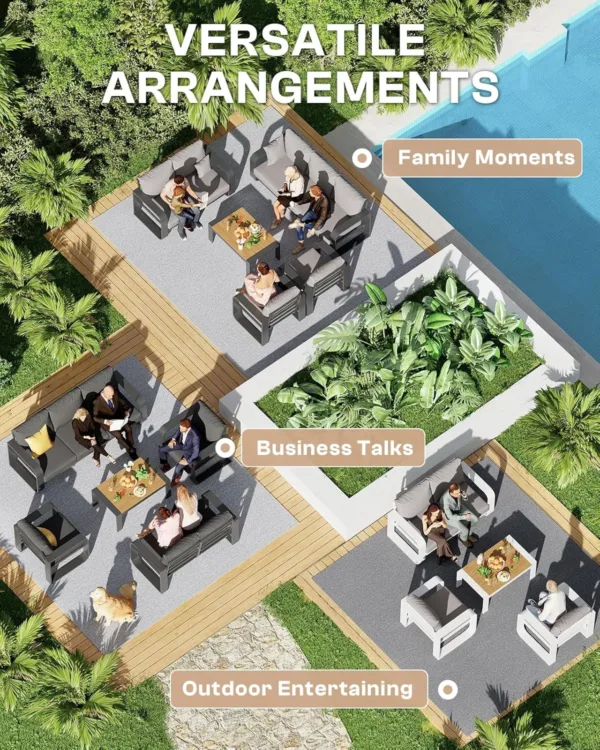 patio furniture set aluminum 3