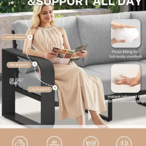 patio furniture set aluminum 6