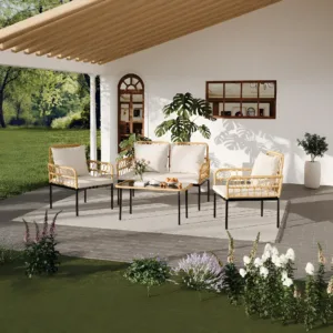 patio furniture set rattan 4