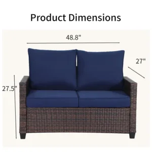 patio loveseat outdoor wicker 2