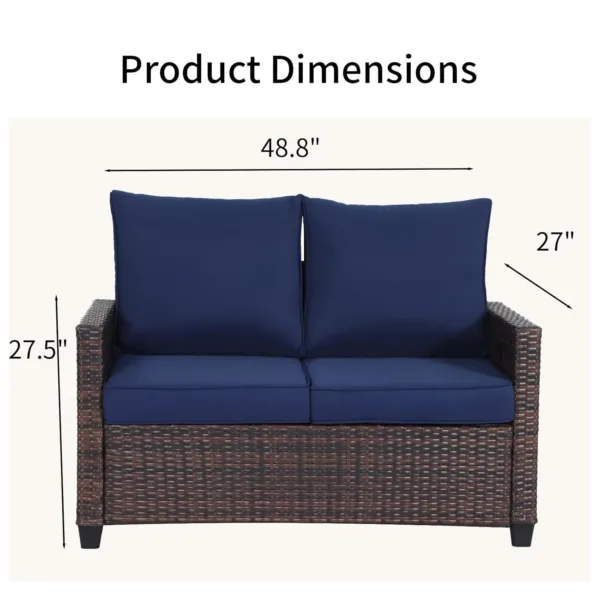 patio loveseat outdoor wicker 2