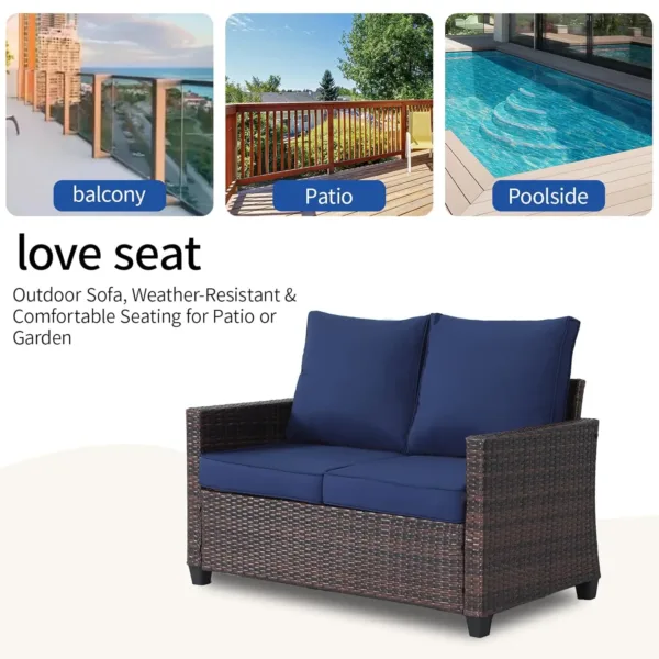patio loveseat outdoor wicker 5