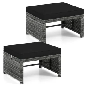 patio ottomans rattan 1