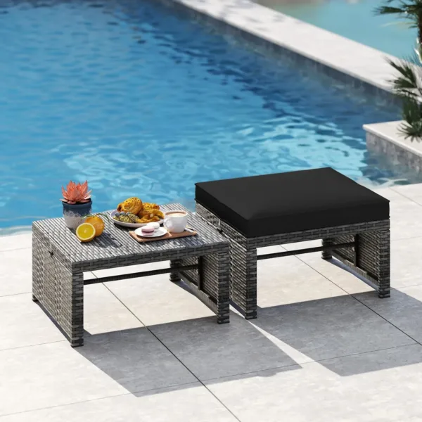 patio ottomans rattan 2