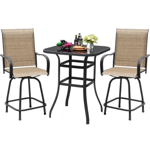 patio swivel bar set 1