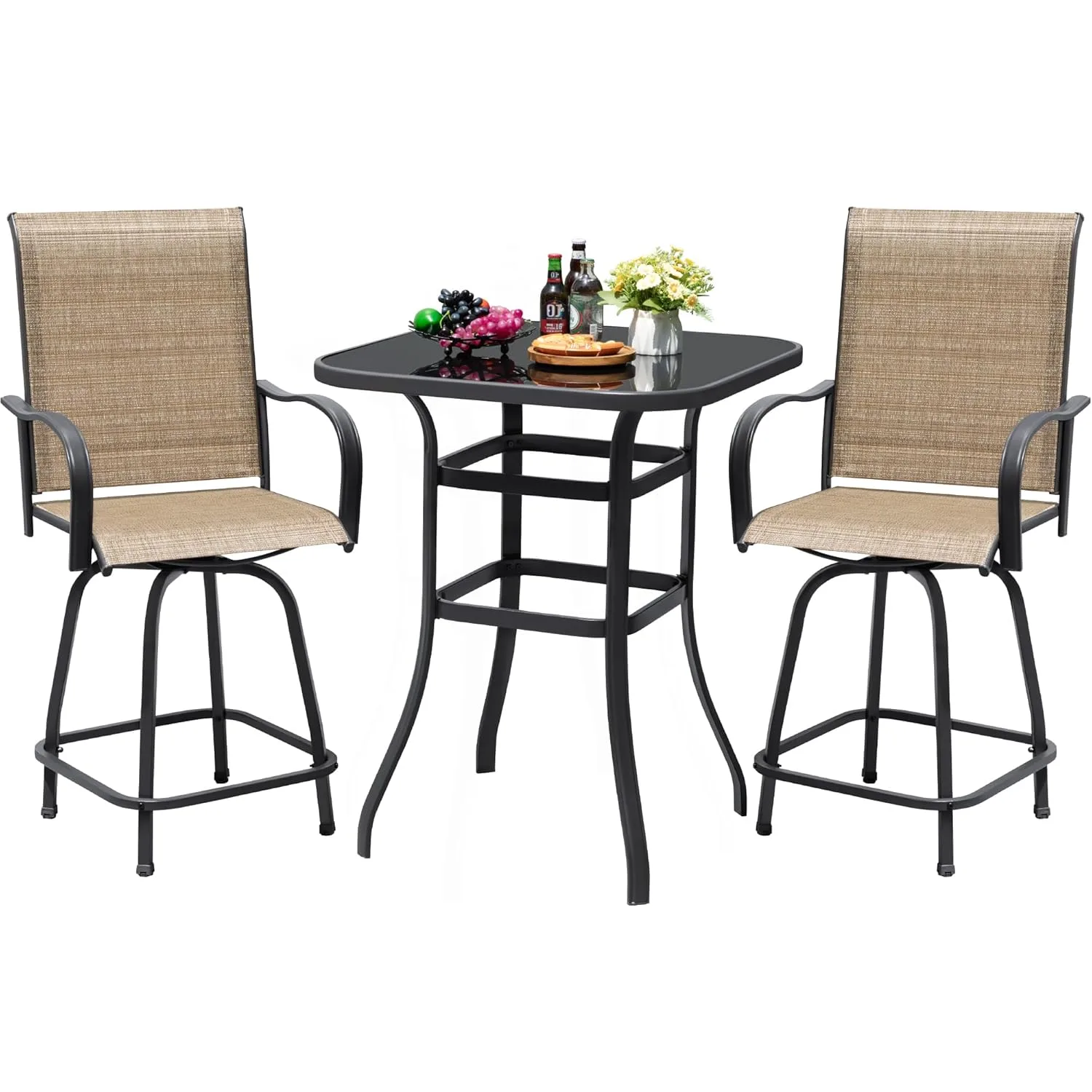 patio swivel bar set 1