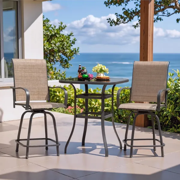 patio swivel bar set 2