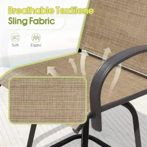 patio swivel bar set 6