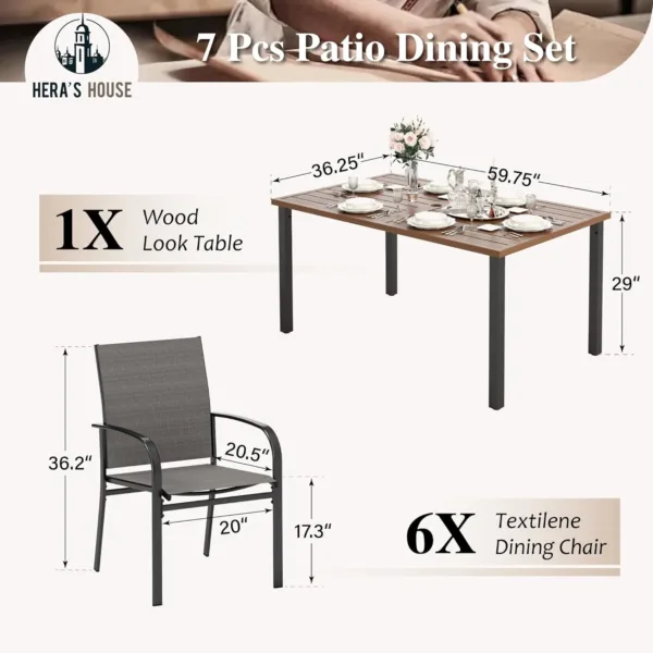 patio table chairs set 6