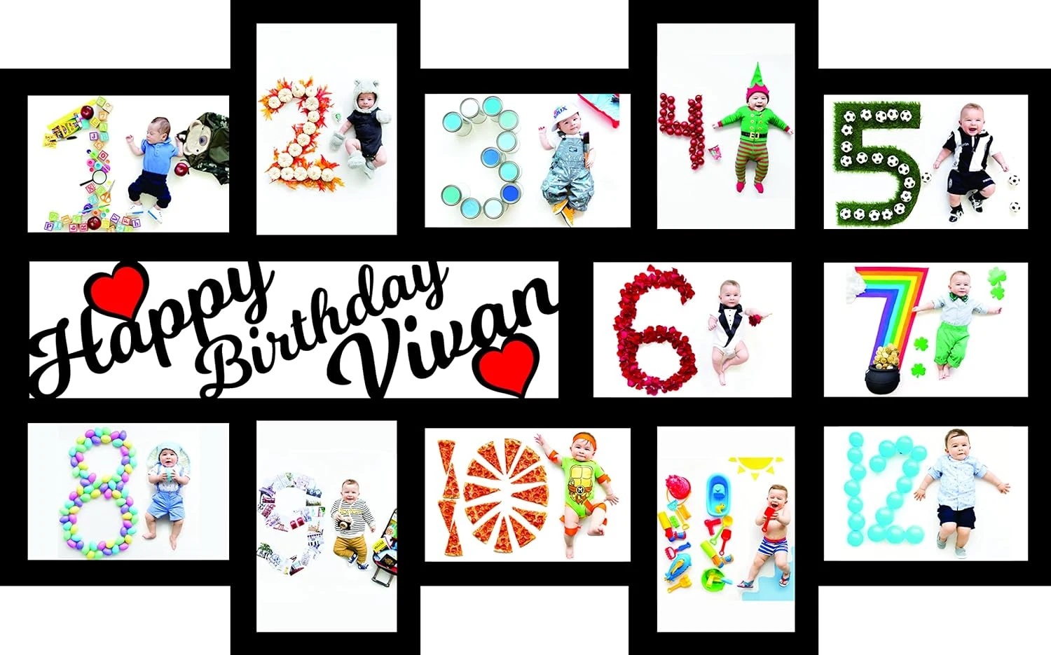 personalized birthday collage frame 1