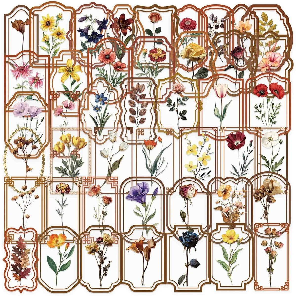 plant stickers retro 1