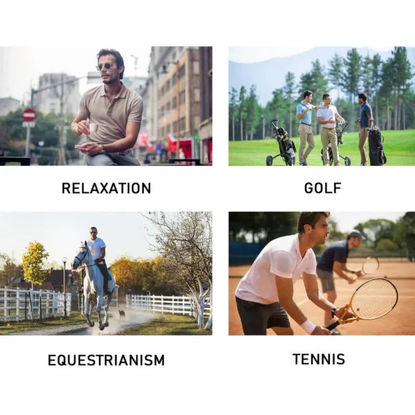 This 3-pack of quick-dry polo shirts for men is made from breathable, moisture-wicking polyester, featuring a three-button design perfect for golf, work, or casual wear.