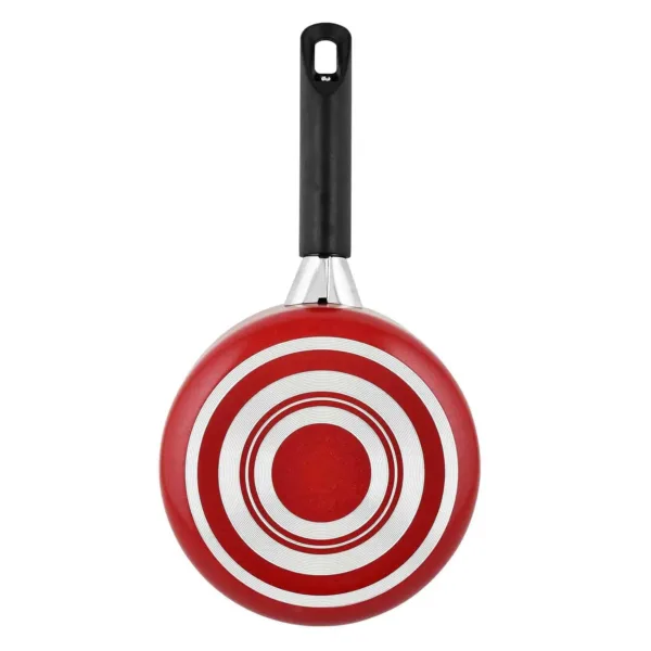 This Prestige Classique 16 cm red non-stick saucepan features a stay-cool handle, durable construction, and an easy-to-clean surface for effortless cooking.