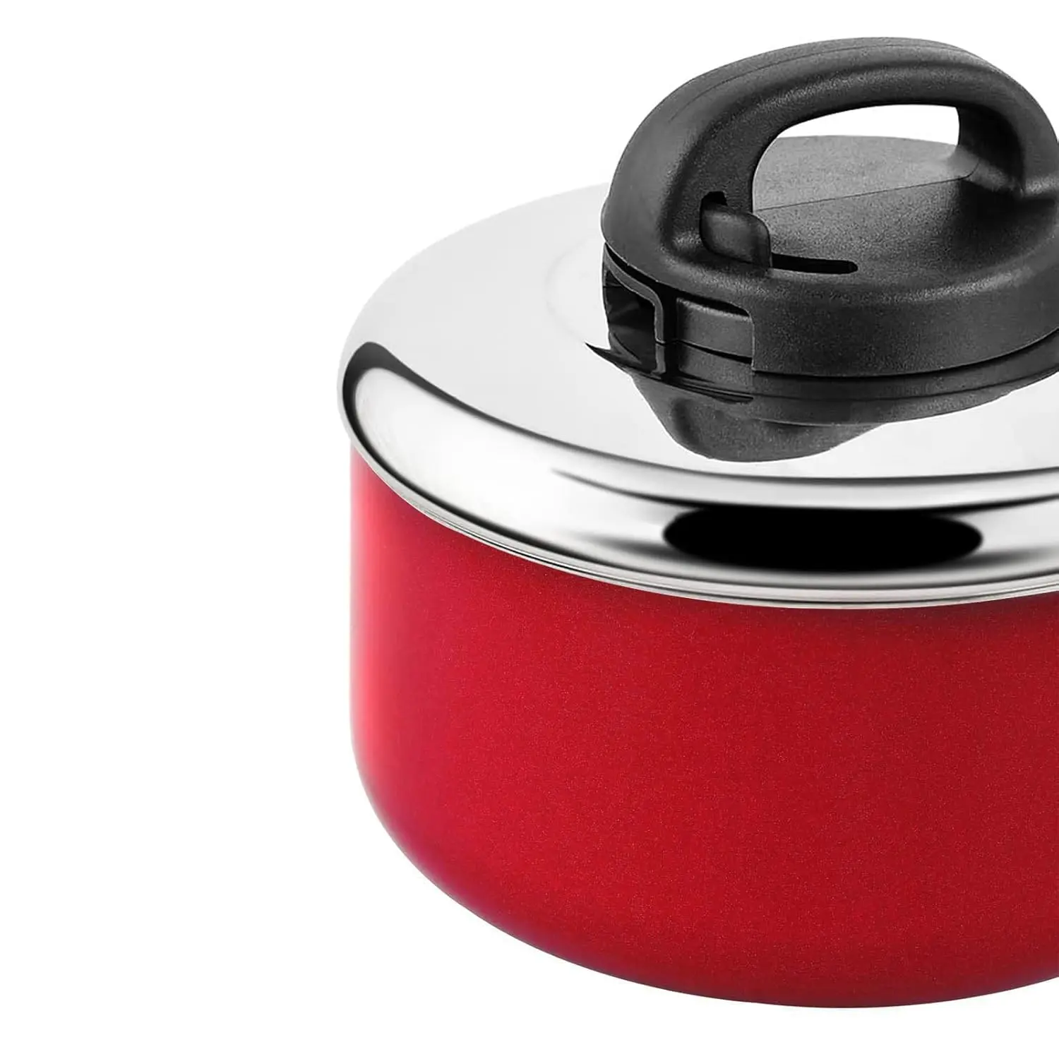 This Prestige Classique 16 cm red non-stick saucepan features a stay-cool handle, durable construction, and an easy-to-clean surface for effortless cooking.