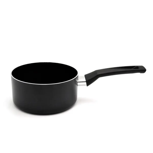 The Prestige Safecook nonstick 16 cm saucepan with lid features steam release technology, a heat-resistant ergonomic handle, and is compatible with induction cooktops for versatile and convenient cooking.