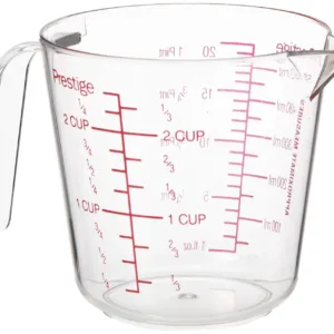 A clear Prestige plastic 500 ML measuring jug, perfect for cooking and baking.
