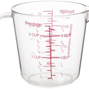 A clear Prestige plastic 500 ML measuring jug, perfect for cooking and baking.