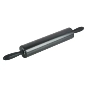 The Prestige rolling pin features ergonomic handles for a comfortable grip and a smooth surface for easy dough rolling, making it ideal for baking cookies, pastries, and pizza crusts.
