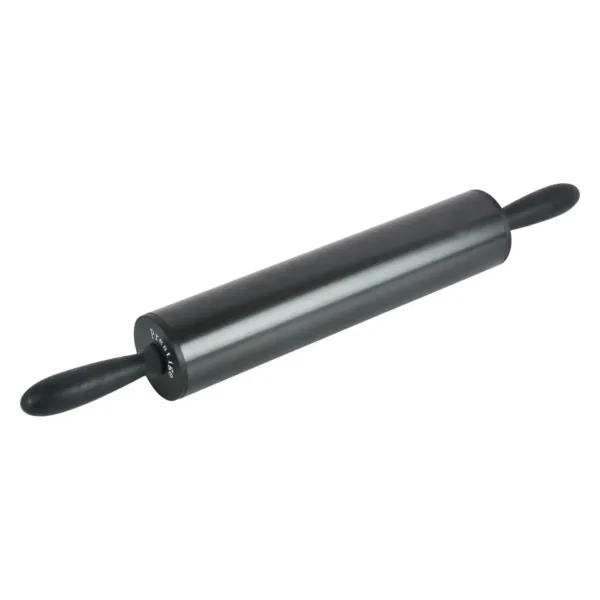 The Prestige rolling pin features ergonomic handles for a comfortable grip and a smooth surface for easy dough rolling, making it ideal for baking cookies, pastries, and pizza crusts.