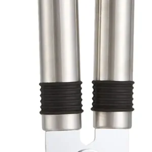 This is a high-quality Prestige stainless steel can opener with an easy and soft grip handle and a hole for hanging, making it dishwasher safe and convenient to store.