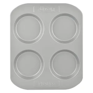 This is a Prestige 4-cup Yorkshire pudding tin made with heavy gauge material and a non-stick coating for easy baking and cleaning, and is oven safe up to 475°F.
