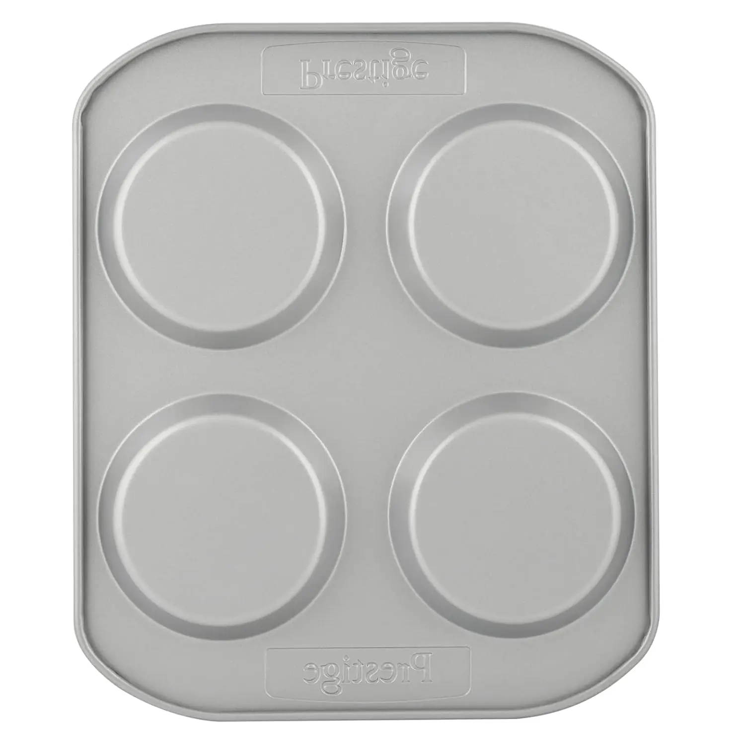 This is a Prestige 4-cup Yorkshire pudding tin made with heavy gauge material and a non-stick coating for easy baking and cleaning, and is oven safe up to 475°F.