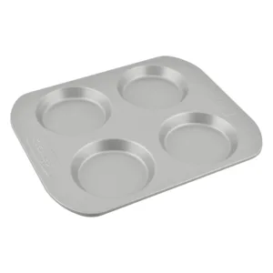This is a Prestige 4-cup Yorkshire pudding tin made with heavy gauge material and a non-stick coating for easy baking and cleaning, and is oven safe up to 475°F.