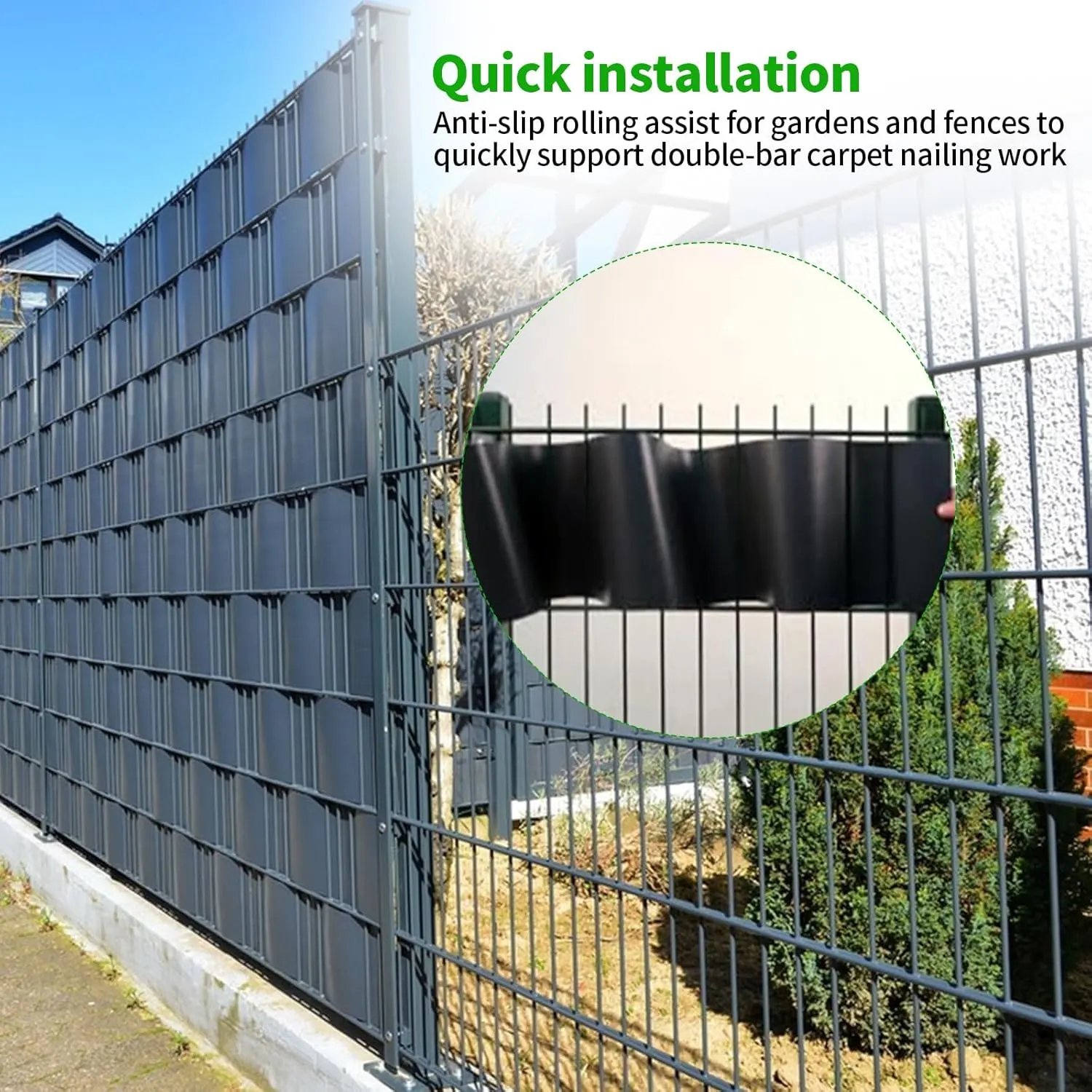 privacy screen strip unroller 4