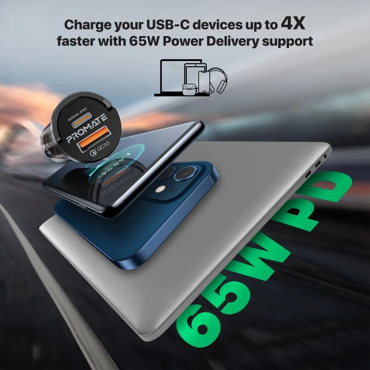 promate car charger 3