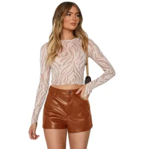 pu faux leather shorts 1