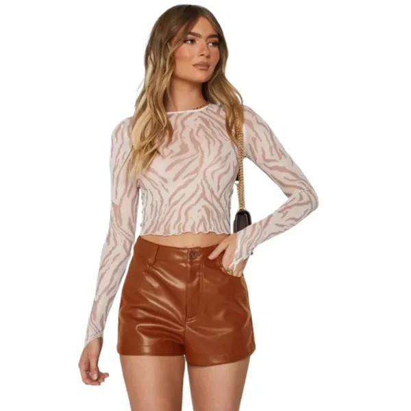pu faux leather shorts 1