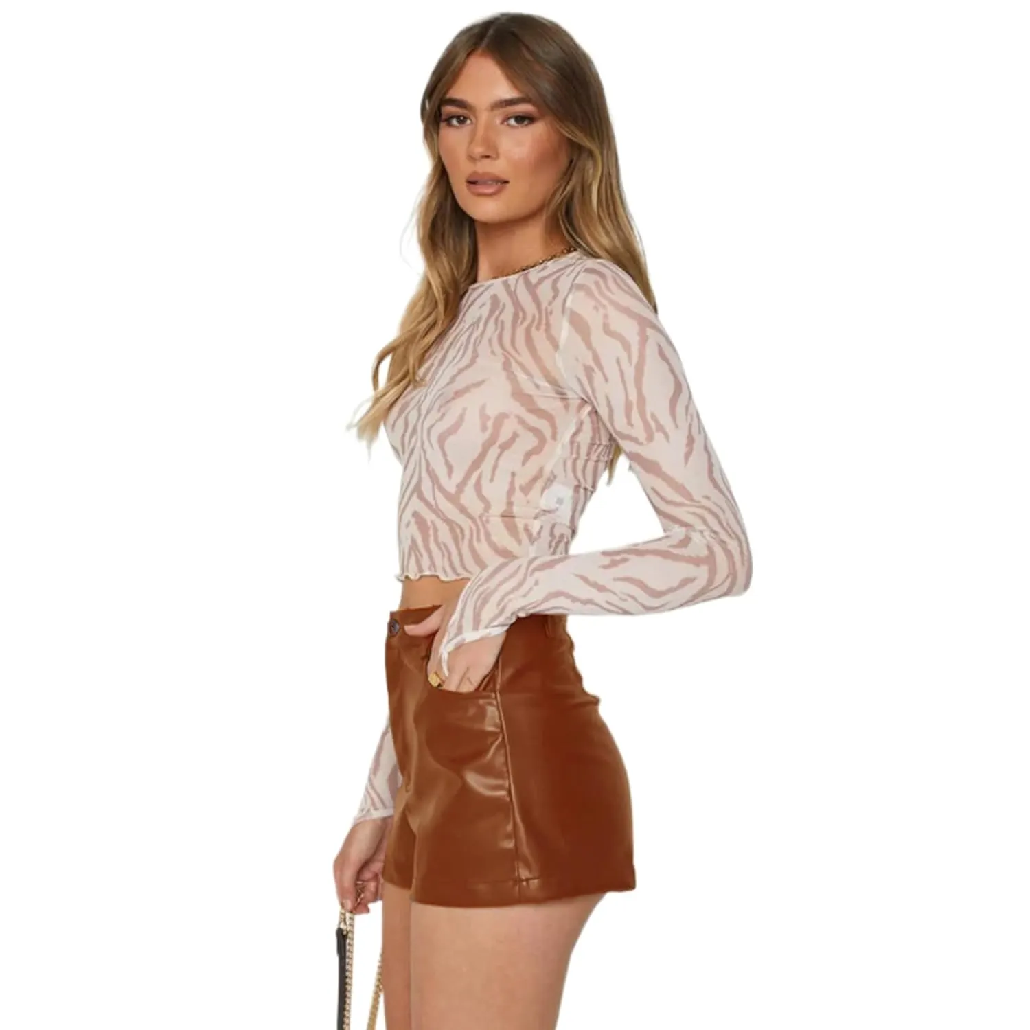 pu faux leather shorts 2