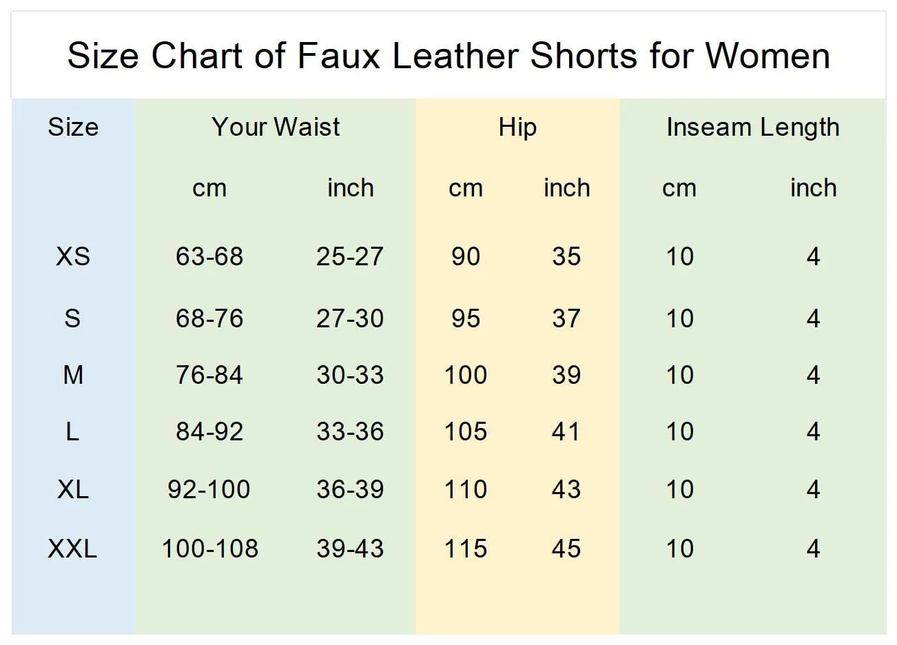 pu faux leather shorts 5