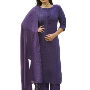 purple crepe kurta 1