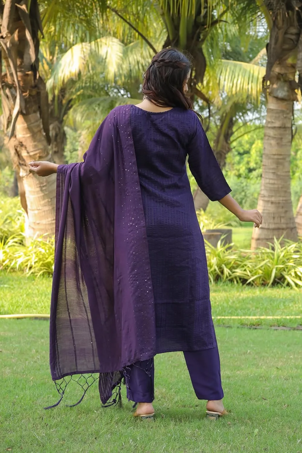 purple crepe kurta 4