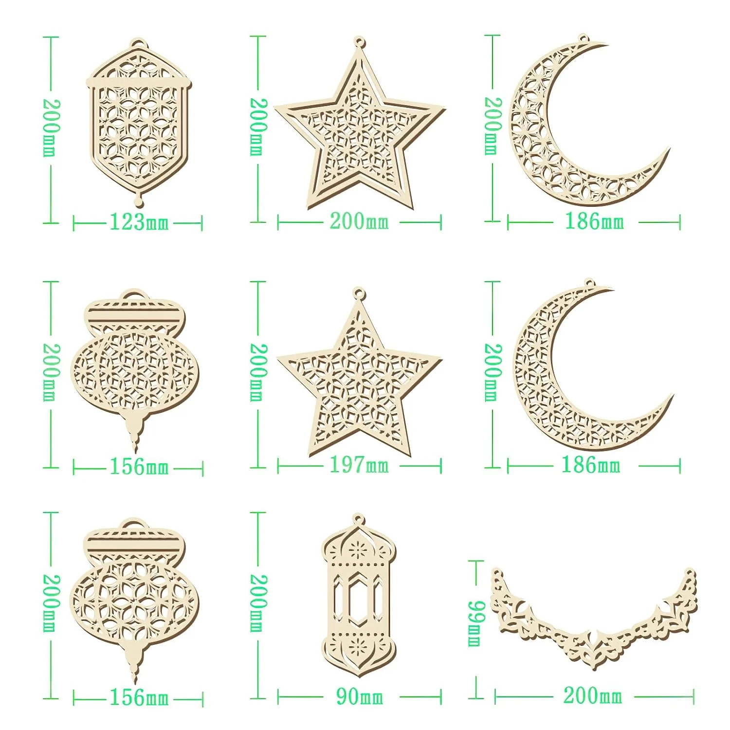ramadan wooden ornaments 2