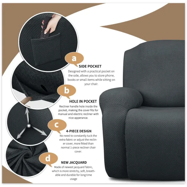 recliner chair cover 4piece 3