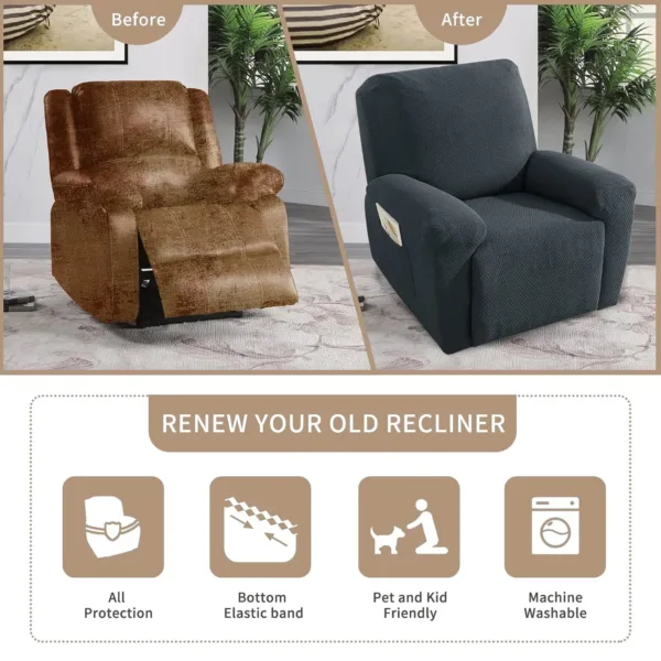 recliner chair cover 4piece 7