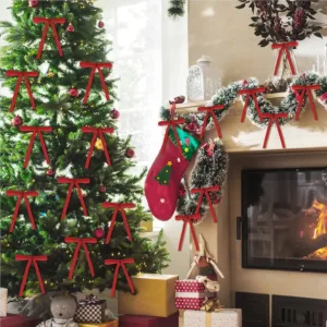 red velvet christmas bows 4