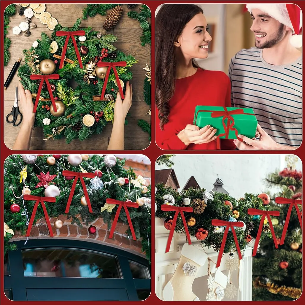 red velvet christmas bows 5