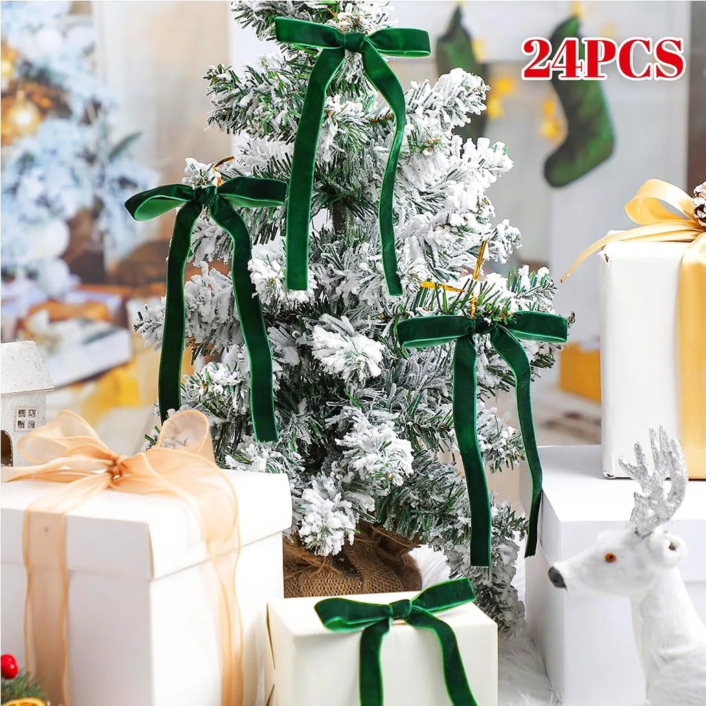 red velvet christmas bows 7